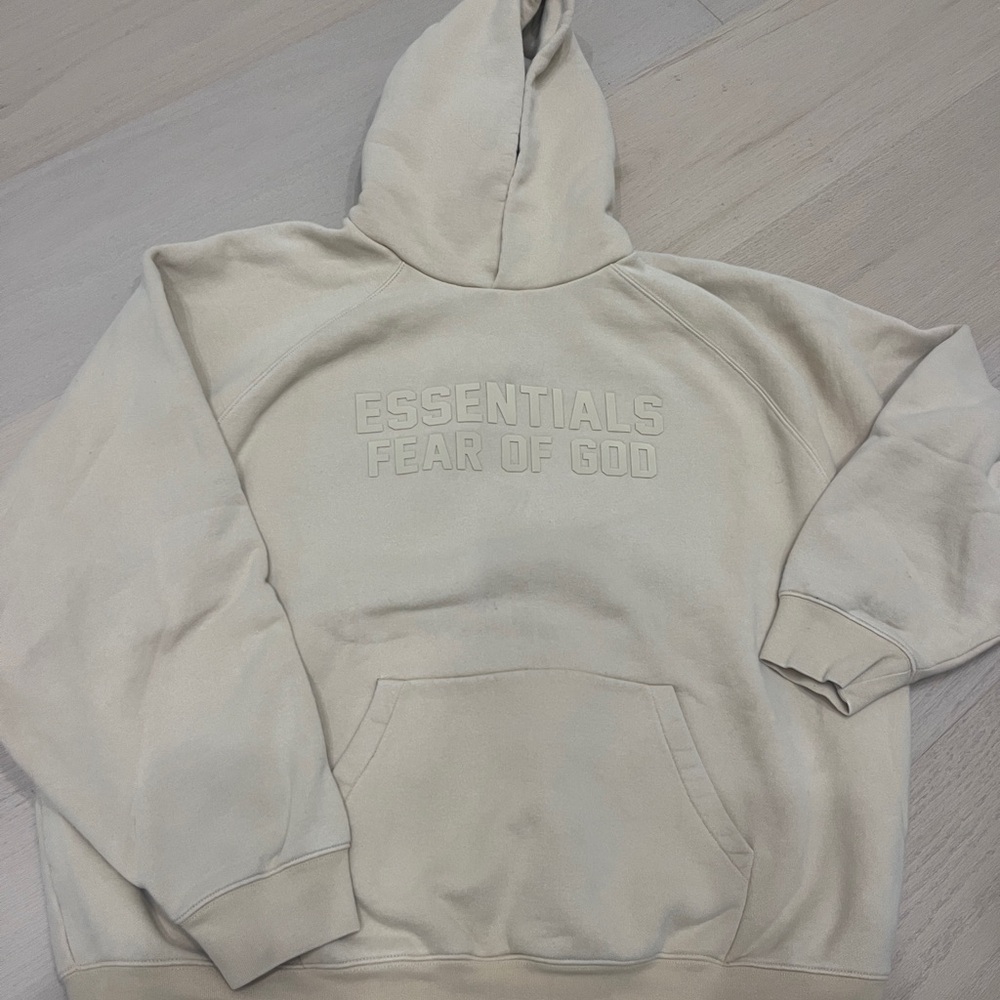 Essentials Fear of God hoodie sweatshirt men's size xl beige camel color